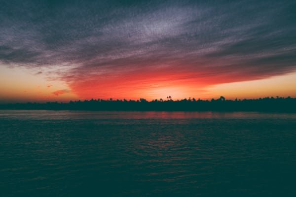 Sunset Nile River Egypt Landscape