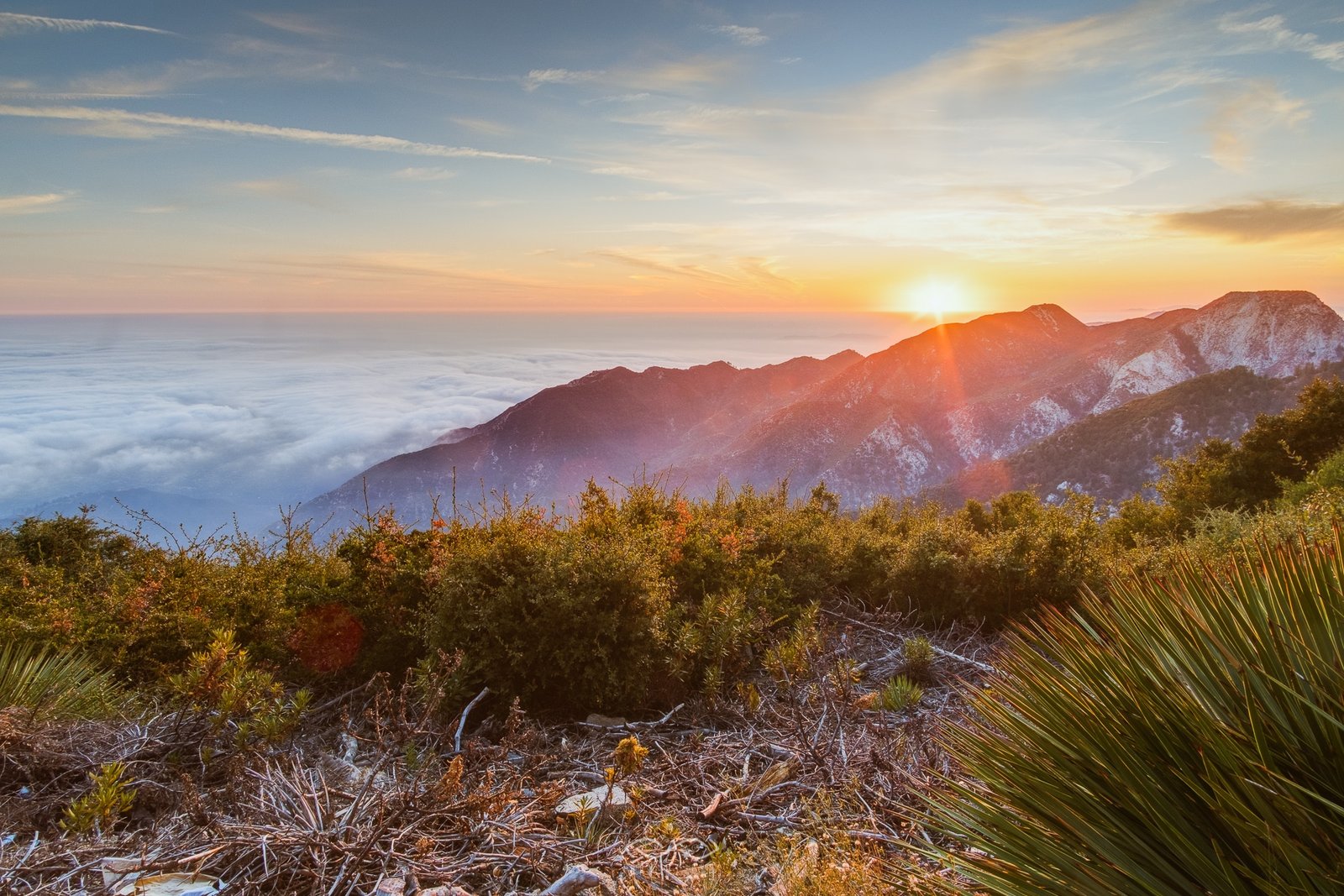 Mt Wilson Sunset Clouds Landscape