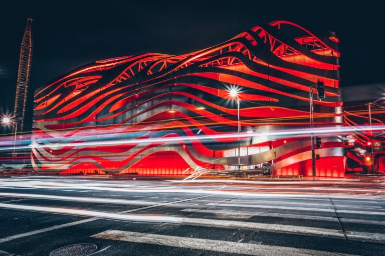 Petersen Museum Red LongExposure LosAngeles