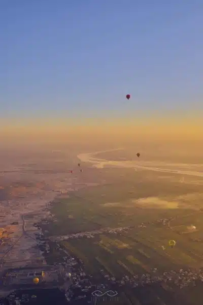Balloon River Landscape Egypt Luxor Balloon River Landscape Egypt Luxor