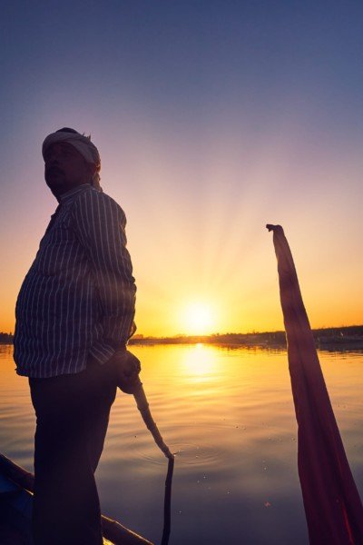 Boat Sunset Water India Travel