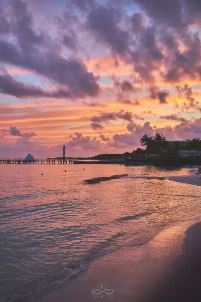 Cancun Beach Sunrise Peach Landscape Cancun Beach Sunrise Peach Landscape