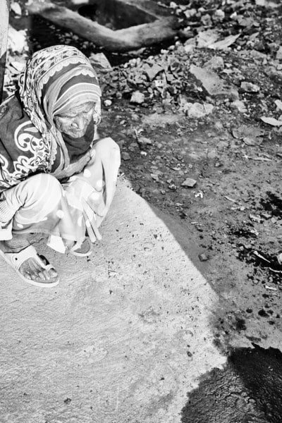 Elder Woman India Street Travel