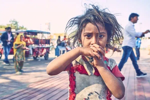 India Child Eyes Gazing Street India Child Eyes Gazing Street