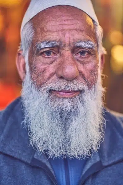 India Man Elder Eyes Blue India Man Elder Eyes Blue