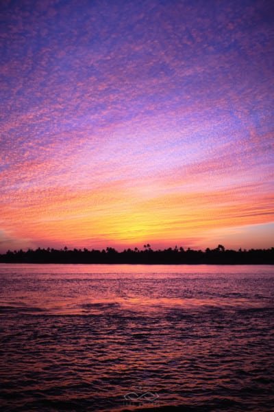 Landscape Sunset Reflective River Egypt
