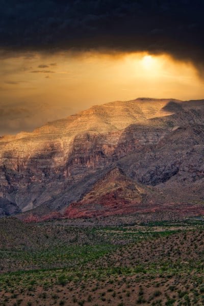 Mountain Sunset Landscape Nature Clouds