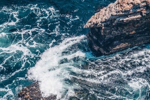 Ocean Rocks Water Waves Nature