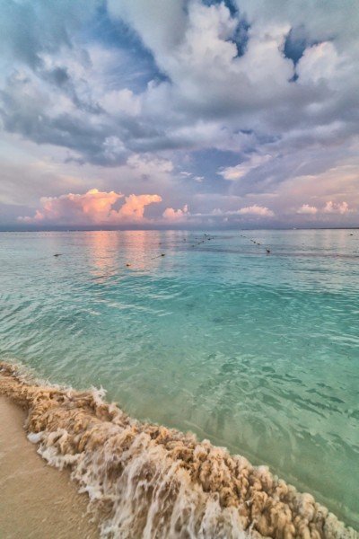 Ocean Sunrise Waves Water Cancun