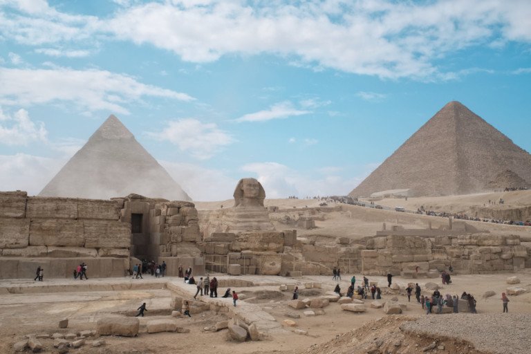 Pyramids Giza Egypt Travel Landscape