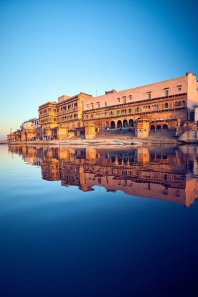River Reflection Architecture Vrindavan India