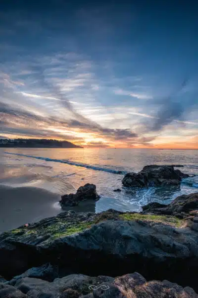 Sunset Baker Beach Rocks Landscape Sunset Baker Beach Rocks Landscape
