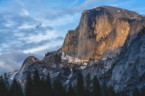 Yosemite Halfdome Mountain Sunset Landscape