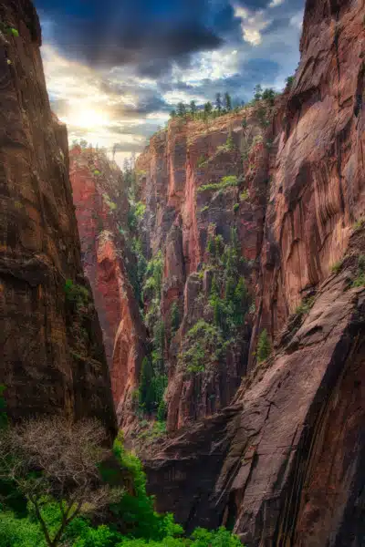 Zion Utah Valley Sunset Landscape Zion Utah Valley Sunset Landscape