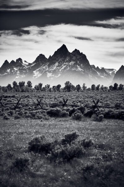 Fine Art Landscape Photography Grand Teton National Park Wyoming Black and White B&W Sarasota Florida