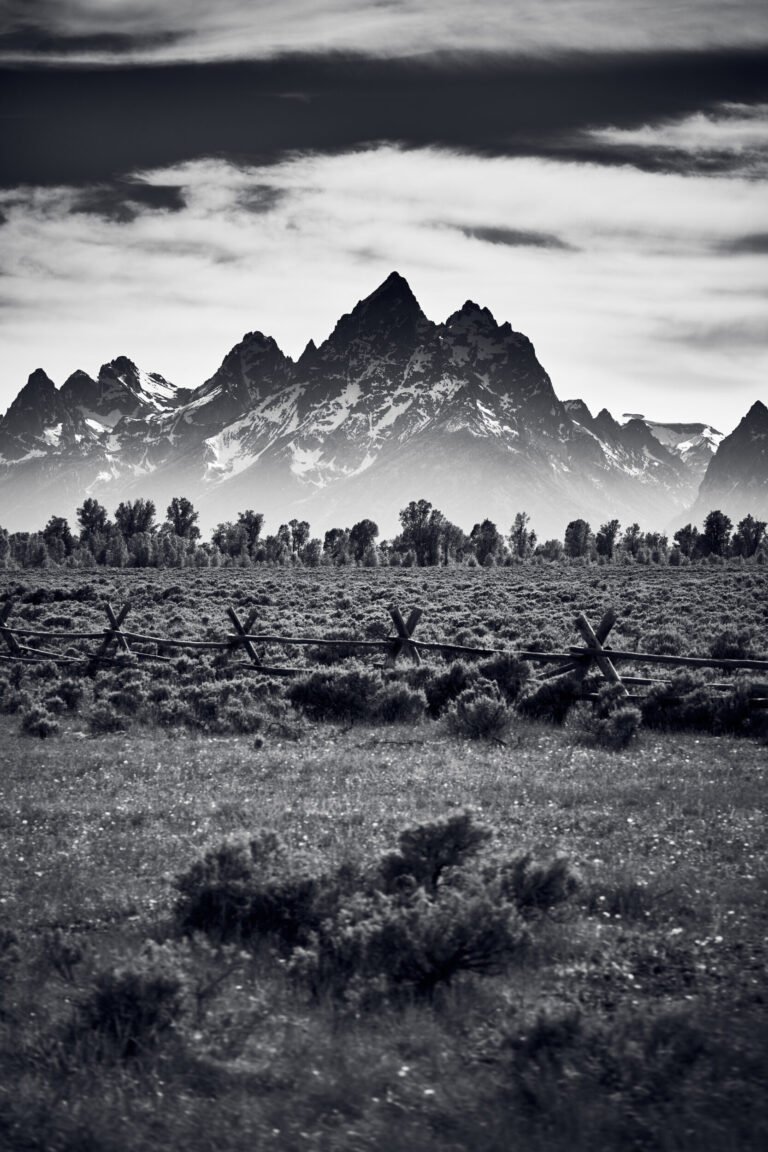 Fine Art Landscape Photography Grand Teton National Park Wyoming Black and White B&W Sarasota Florida