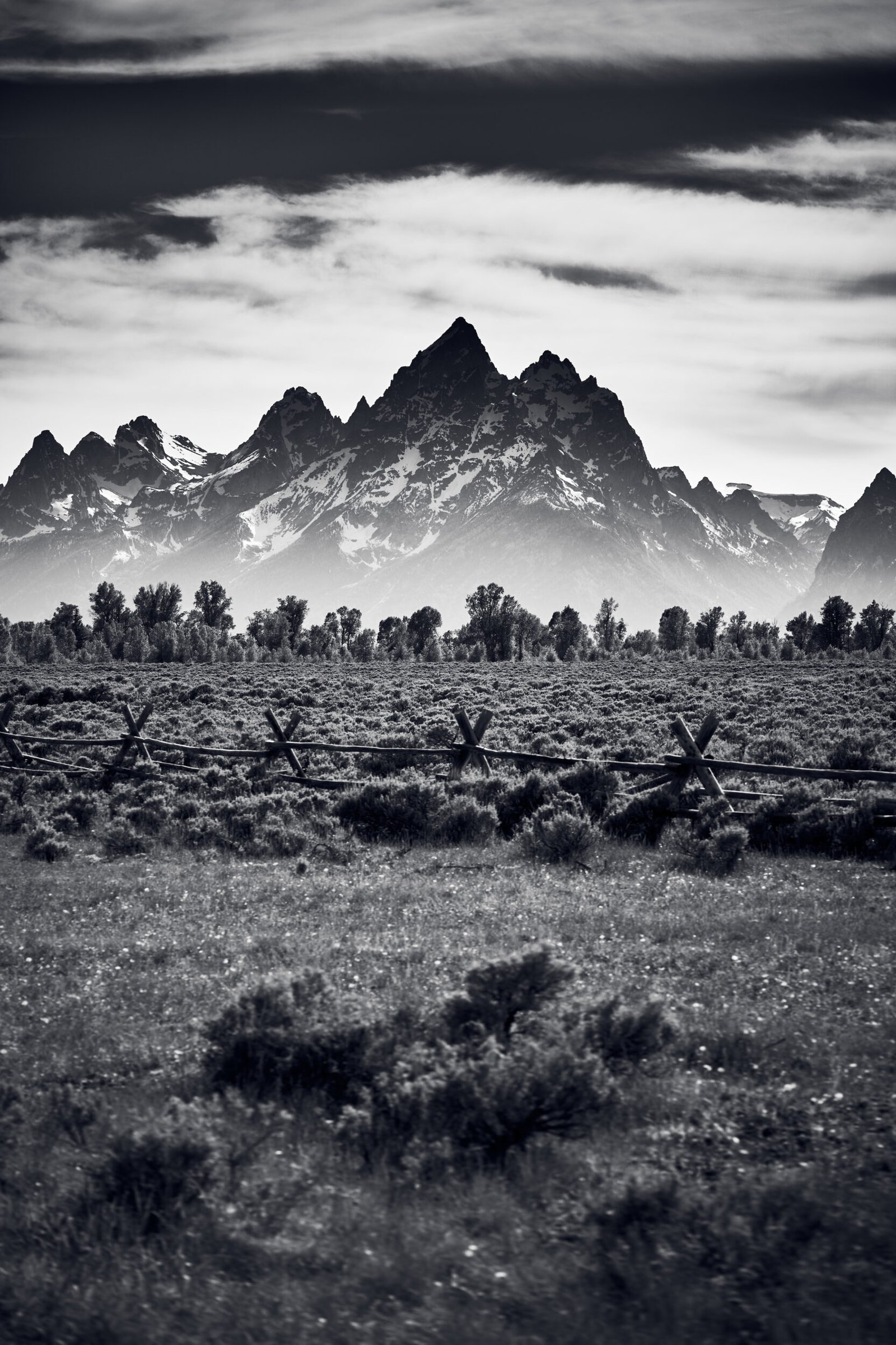 Fine Art Landscape Photography Grand Teton National Park Wyoming Black and White B&W Sarasota Florida